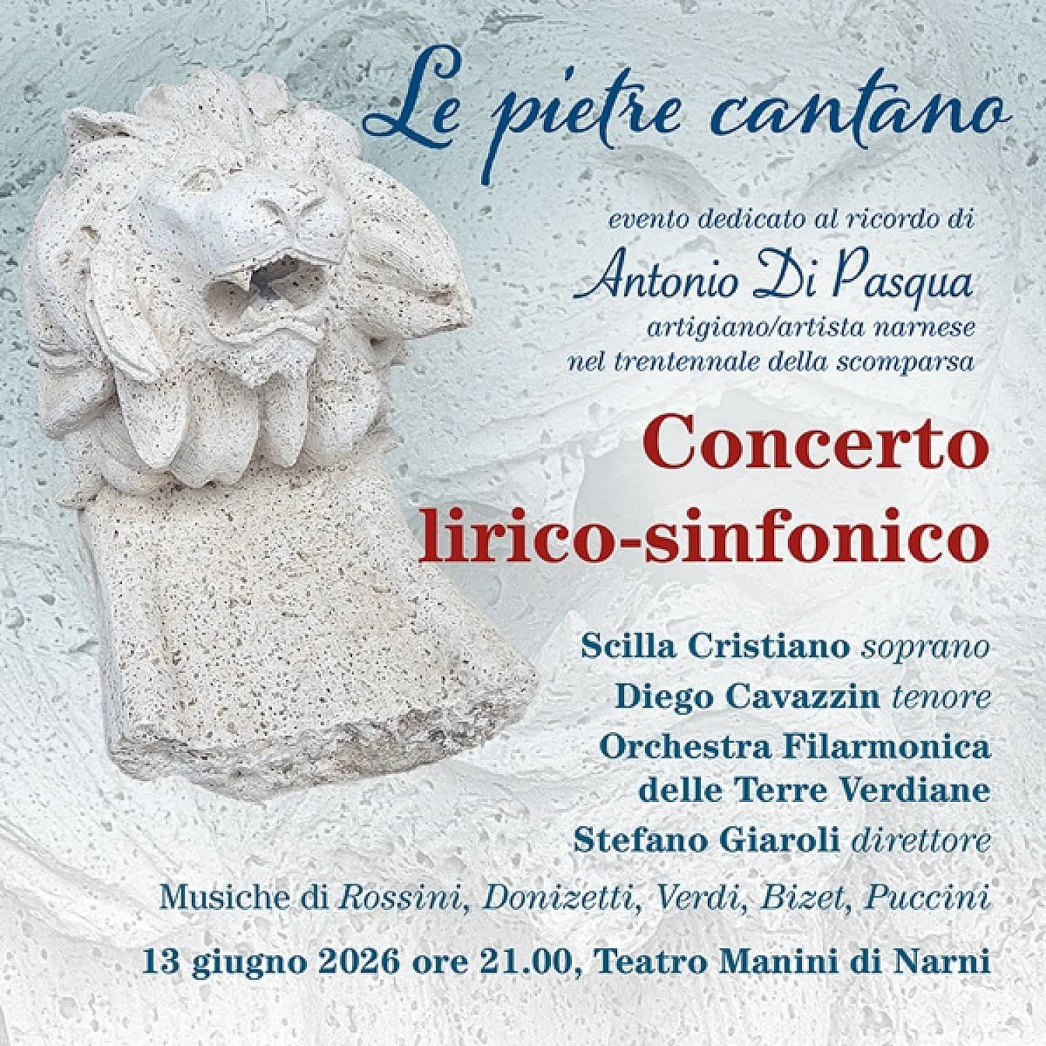 Le pietre cantano - Concerto Lirico-Sinfonico Le pietre cantano - Concerto Lirico-Sinfonico