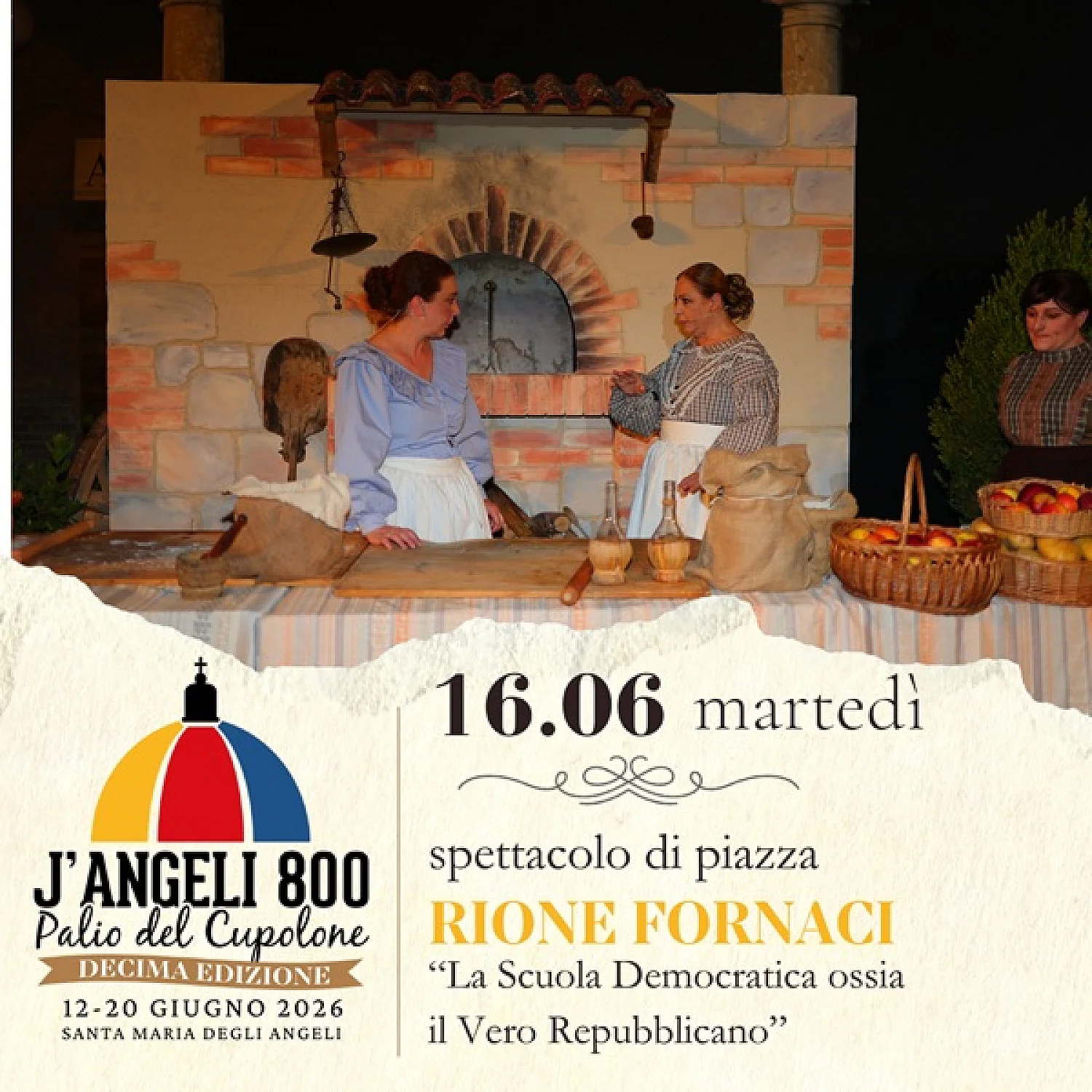 SPETTACOLO DI PIAZZA RIONE FORNACI “La Scuola Democratica ossia il Vero Repubblicano” SPETTACOLO DI PIAZZA RIONE FORNACI “La Scuola Democratica ossia il Vero Repubblicano”